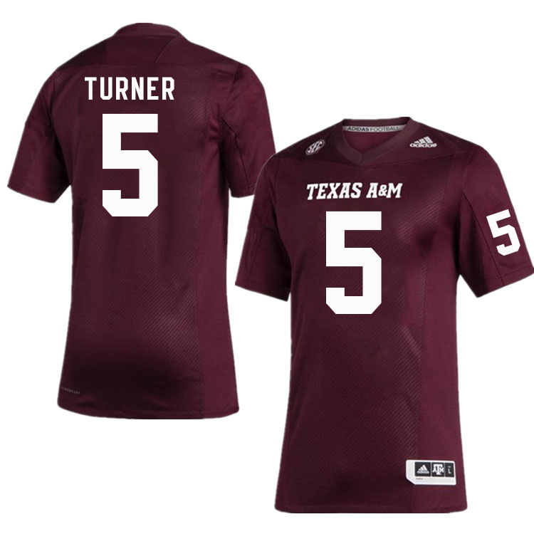 Men #5 Shemar Turner Texas A&M Aggies College Football Jerseys Stitched Sale-Maroon